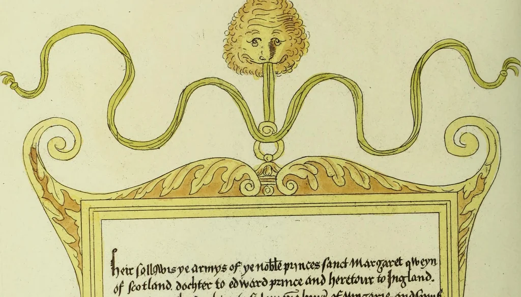 An illustration from Fac simile of an ancient heraldic manuscript, 1822, leaf 90