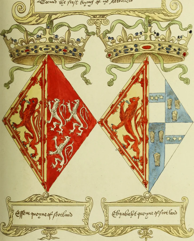 An illustration from Fac simile of an ancient heraldic manuscript, 1822, leaf 97