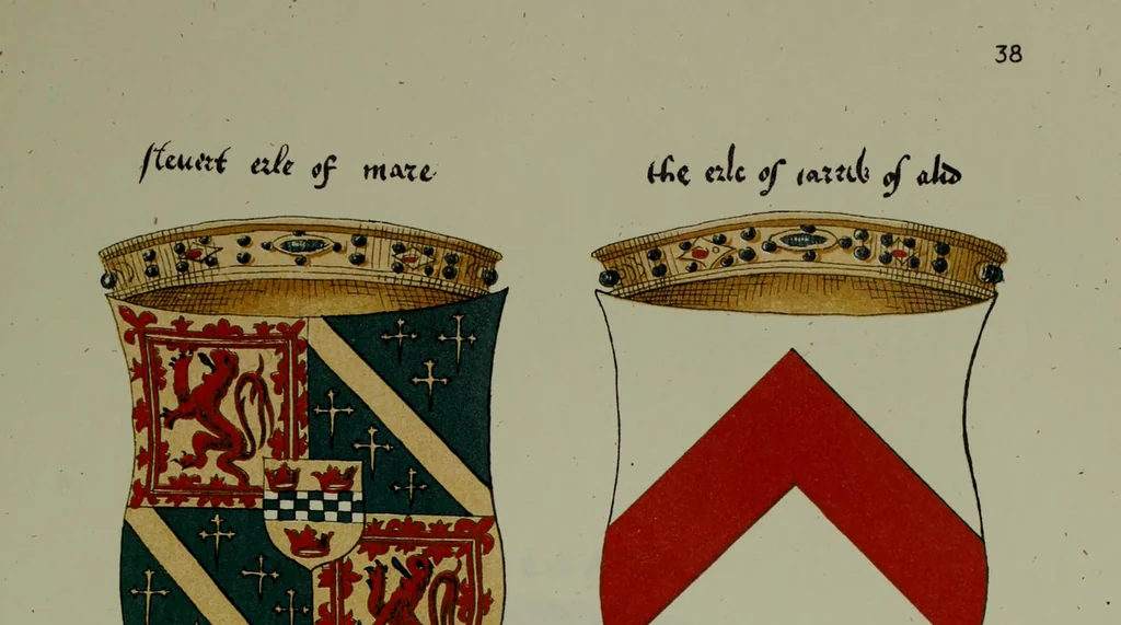 An illustration from Fac simile of an ancient heraldic manuscipt : emblazoned by Sir David Lyndsay of the Mount. Lyon king of armes 1542, 1878, leaf 103