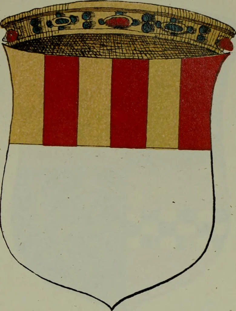 An illustration from Fac simile of an ancient heraldic manuscipt : emblazoned by Sir David Lyndsay of the Mount. Lyon king of armes 1542, 1878, leaf 111