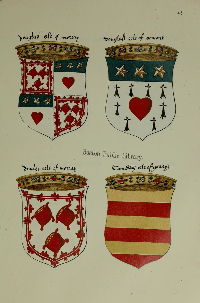 An illustration from Fac simile of an ancient heraldic manuscipt : emblazoned by Sir David Lyndsay of the Mount. Lyon king of armes 1542, 1878, leaf 119