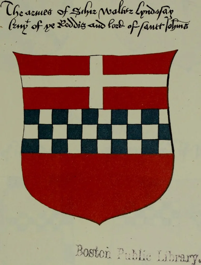 An illustration from Fac simile of an ancient heraldic manuscipt : emblazoned by Sir David Lyndsay of the Mount. Lyon king of armes 1542, 1878, leaf 145