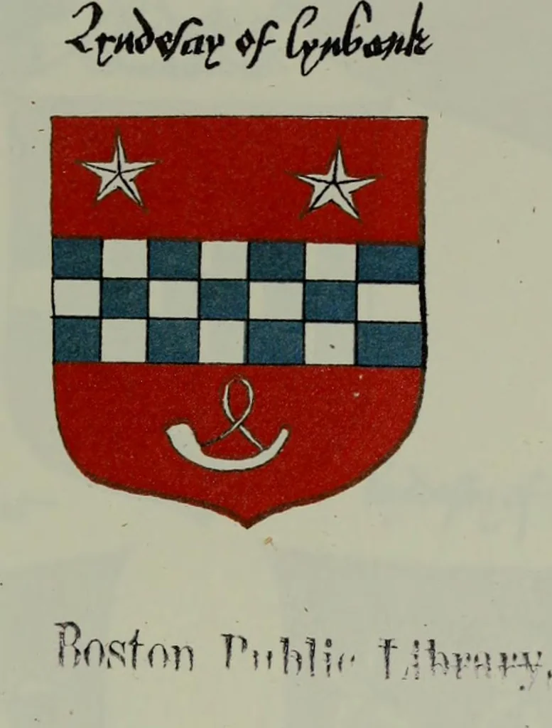 An illustration from Fac simile of an ancient heraldic manuscipt : emblazoned by Sir David Lyndsay of the Mount. Lyon king of armes 1542, 1878, leaf 189