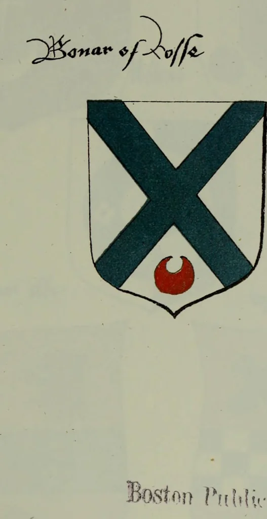 An illustration from Fac simile of an ancient heraldic manuscipt : emblazoned by Sir David Lyndsay of the Mount. Lyon king of armes 1542, 1878, leaf 199