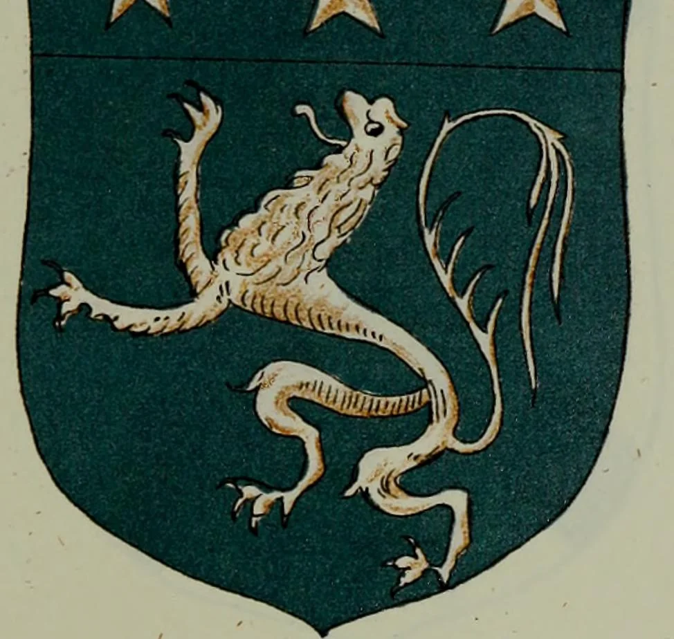 An illustration from Fac simile of an ancient heraldic manuscipt : emblazoned by Sir David Lyndsay of the Mount. Lyon king of armes 1542, 1878, leaf 215
