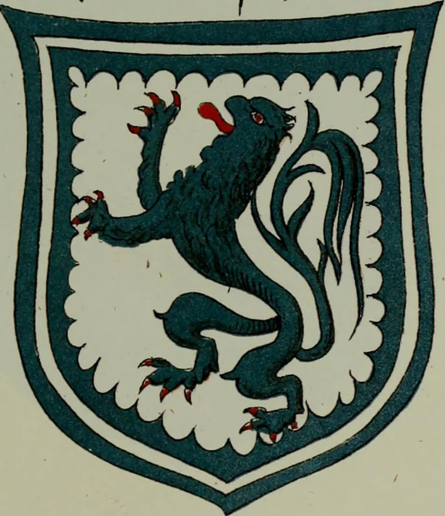 An illustration from Fac simile of an ancient heraldic manuscipt : emblazoned by Sir David Lyndsay of the Mount. Lyon king of armes 1542, 1878, leaf 223