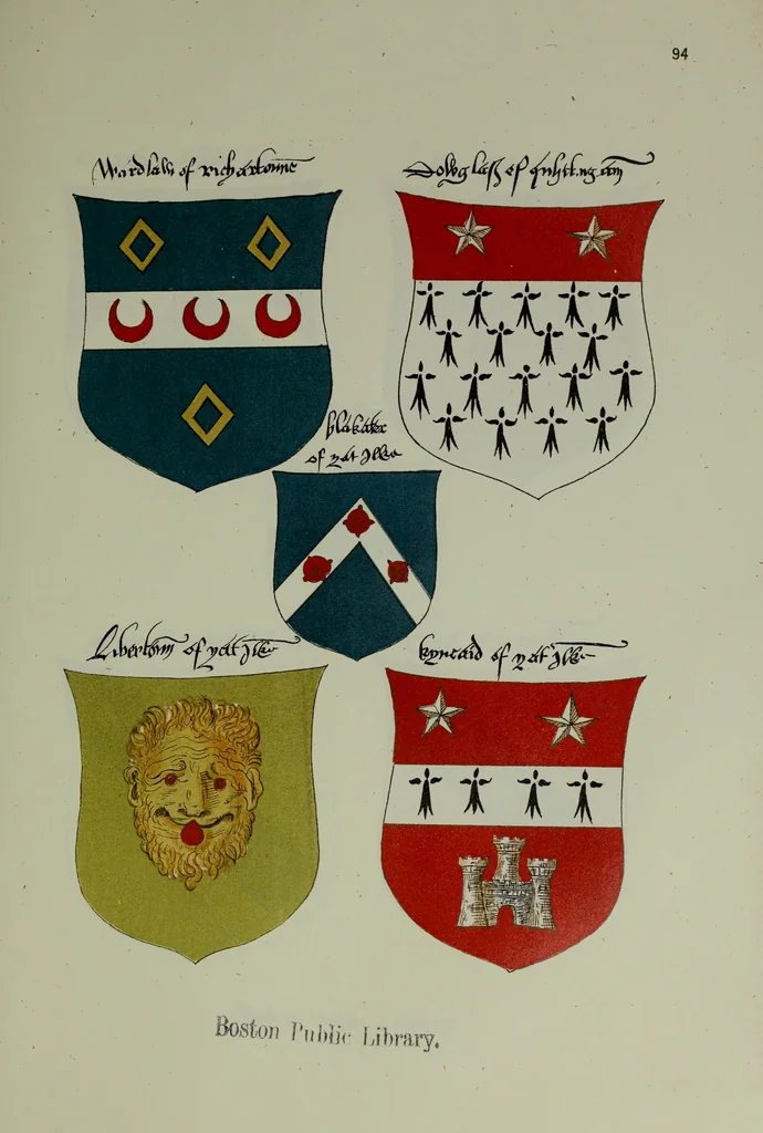 An illustration from Fac simile of an ancient heraldic manuscipt : emblazoned by Sir David Lyndsay of the Mount. Lyon king of armes 1542, 1878, leaf 225