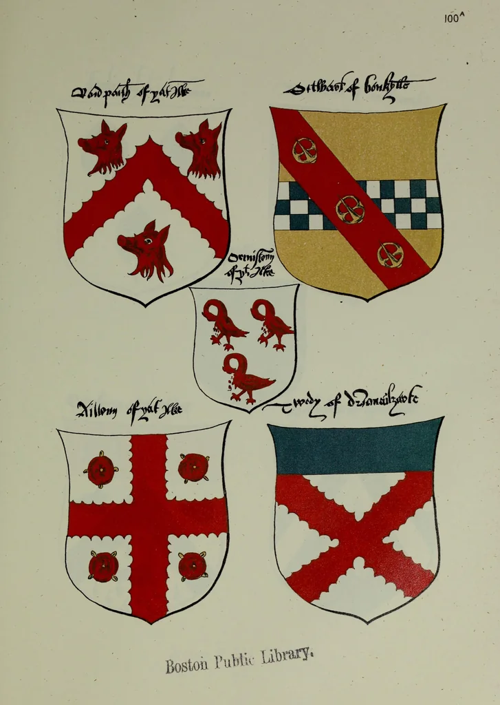 An illustration from Fac simile of an ancient heraldic manuscipt : emblazoned by Sir David Lyndsay of the Mount. Lyon king of armes 1542, 1878, leaf 237