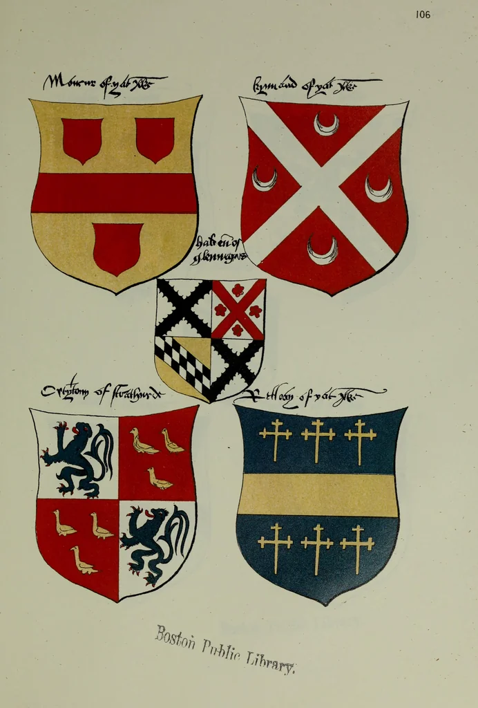 An illustration from Fac simile of an ancient heraldic manuscipt : emblazoned by Sir David Lyndsay of the Mount. Lyon king of armes 1542, 1878, leaf 253