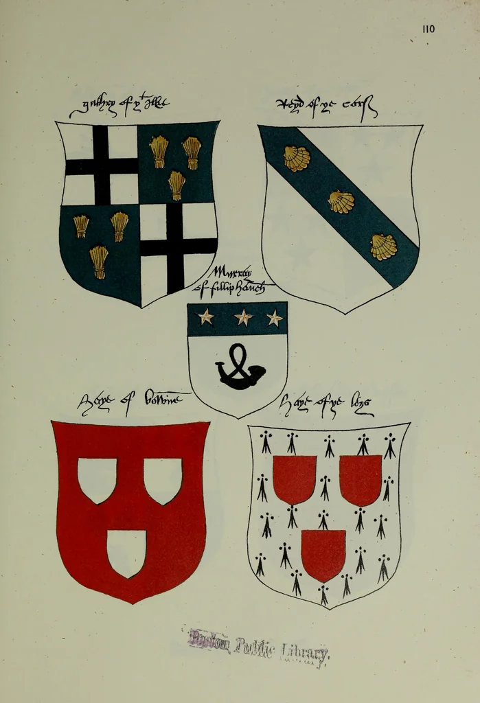 An illustration from Fac simile of an ancient heraldic manuscipt : emblazoned by Sir David Lyndsay of the Mount. Lyon king of armes 1542, 1878, leaf 261