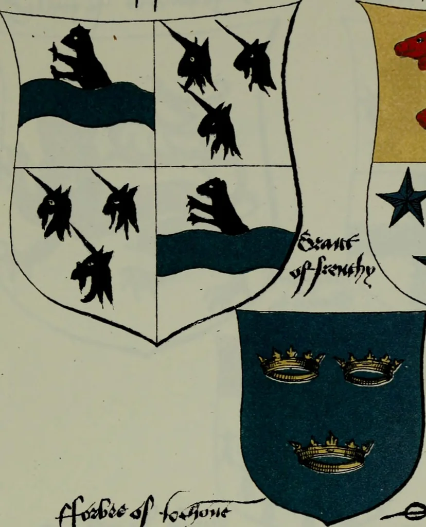 An illustration from Fac simile of an ancient heraldic manuscipt : emblazoned by Sir David Lyndsay of the Mount. Lyon king of armes 1542, 1878, leaf 263