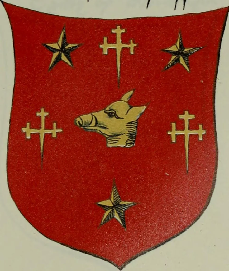 An illustration from Fac simile of an ancient heraldic manuscipt : emblazoned by Sir David Lyndsay of the Mount. Lyon king of armes 1542, 1878, leaf 263