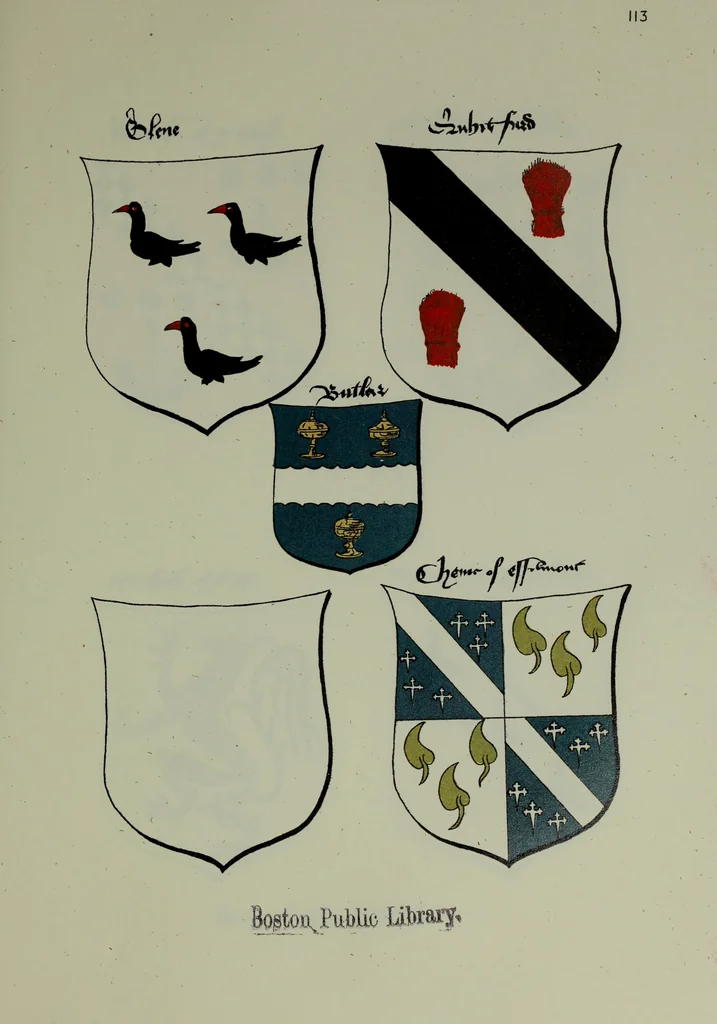 An illustration from Fac simile of an ancient heraldic manuscipt : emblazoned by Sir David Lyndsay of the Mount. Lyon king of armes 1542, 1878, leaf 267
