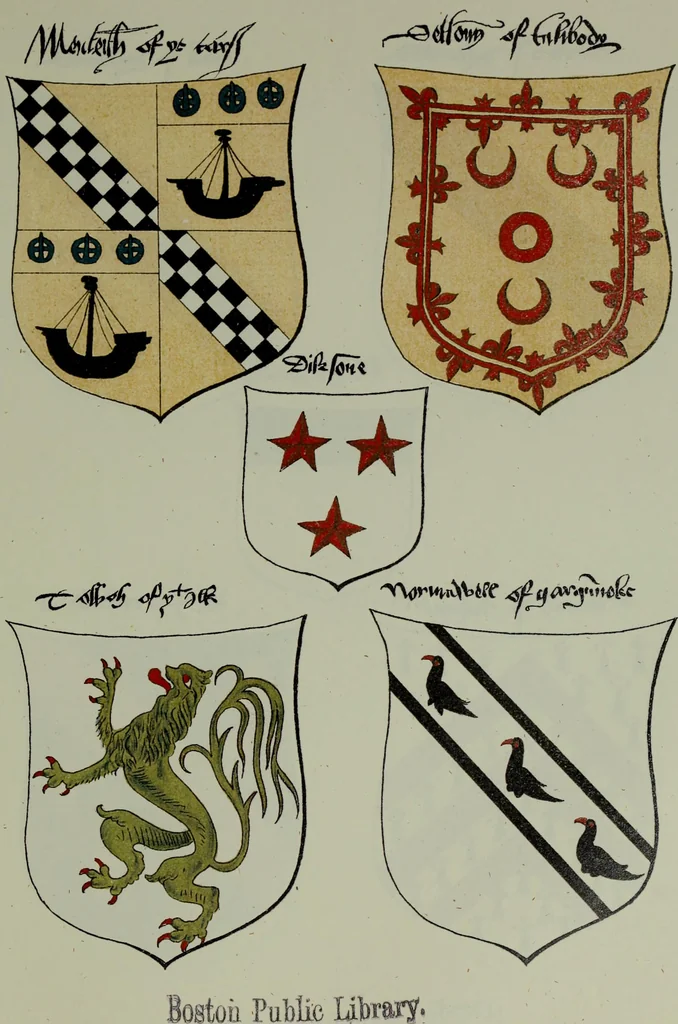 An illustration from Fac simile of an ancient heraldic manuscipt : emblazoned by Sir David Lyndsay of the Mount. Lyon king of armes 1542, 1878, leaf 269