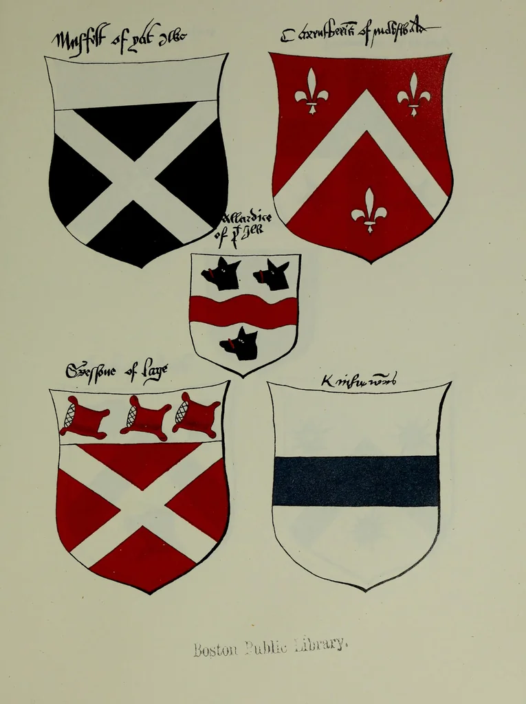 An illustration from Fac simile of an ancient heraldic manuscipt : emblazoned by Sir David Lyndsay of the Mount. Lyon king of armes 1542, 1878, leaf 293