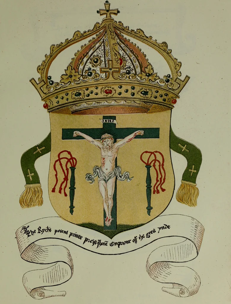 An illustration from Fac simile of an ancient heraldic manuscipt : emblazoned by Sir David Lyndsay of the Mount. Lyon king of armes 1542, 1878, leaf 33