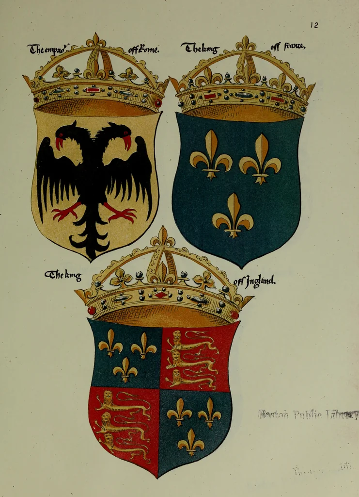 An illustration from Fac simile of an ancient heraldic manuscipt : emblazoned by Sir David Lyndsay of the Mount. Lyon king of armes 1542, 1878, leaf 51