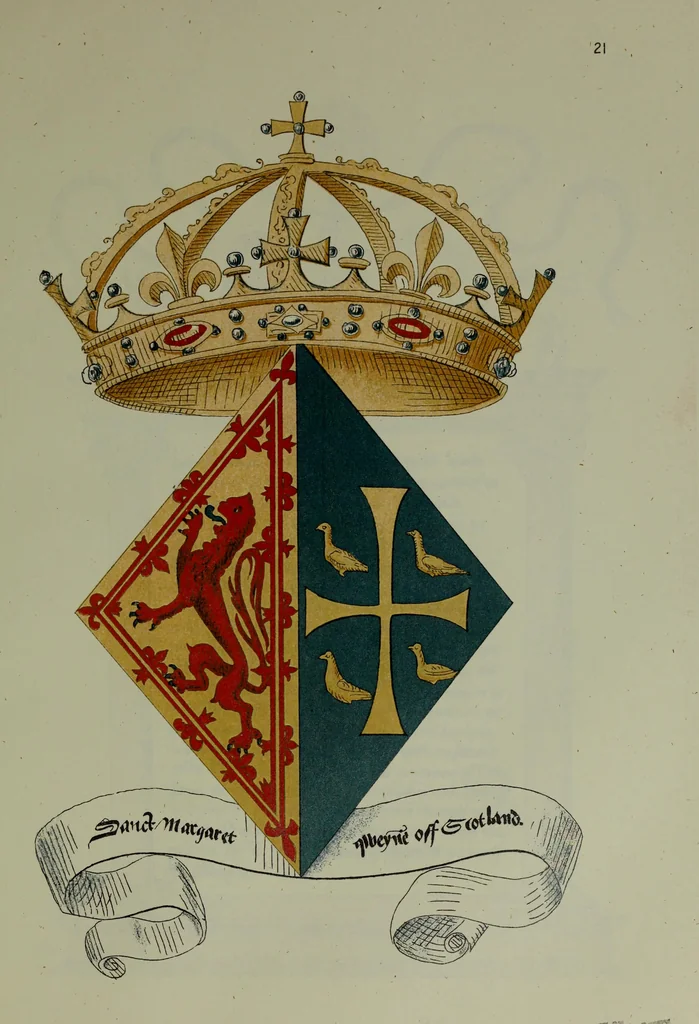 An illustration from Fac simile of an ancient heraldic manuscipt : emblazoned by Sir David Lyndsay of the Mount. Lyon king of armes 1542, 1878, leaf 69