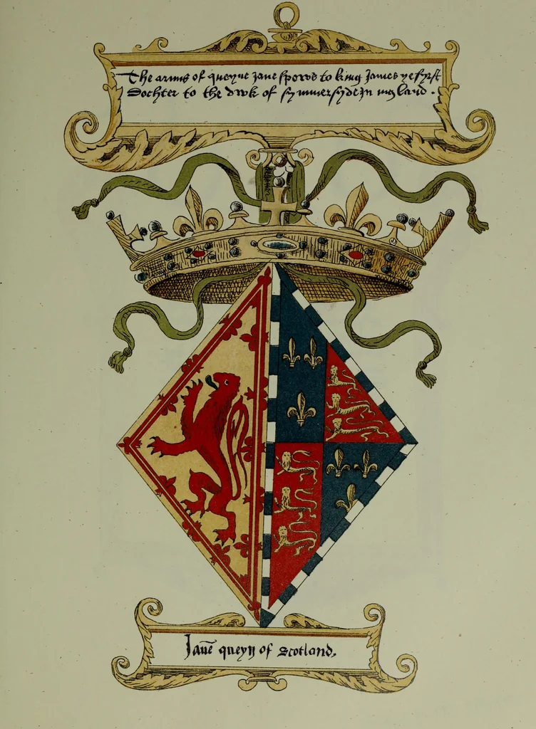 An illustration from Fac simile of an ancient heraldic manuscipt : emblazoned by Sir David Lyndsay of the Mount. Lyon king of armes 1542, 1878, leaf 81
