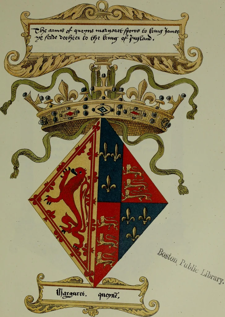 An illustration from Fac simile of an ancient heraldic manuscipt : emblazoned by Sir David Lyndsay of the Mount. Lyon king of armes 1542, 1878, leaf 93