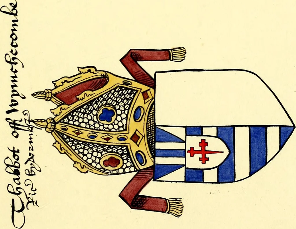 An illustration from Fac simile of a contemporary roll with the names and the arms of the sovereign and of the spiritual and temporal peers who sat in Parliament held at Westminster on the 5th of February in the sixth year of the reign of King Henry the Eighth, anno domini, 1515, in the possession of Thomas Willement, 1829, leaf 51