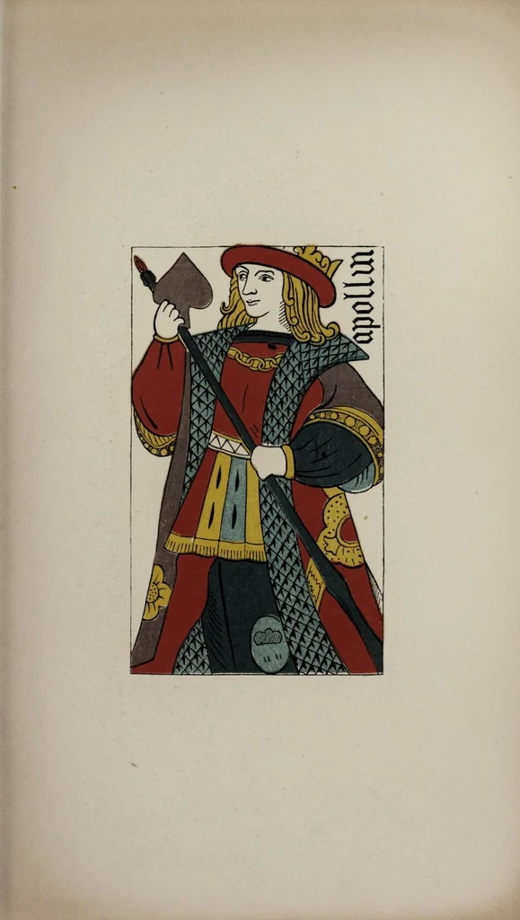 An illustration from Facts and speculations on the origin and history of playing cards, 1848, leaf 249