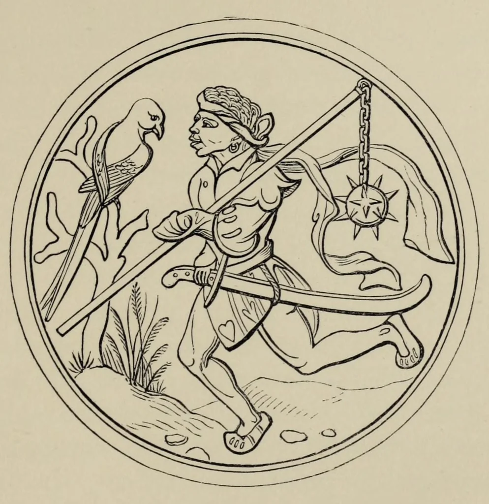 An illustration from Facts and speculations on the origin and history of playing cards, 1848, leaf 275