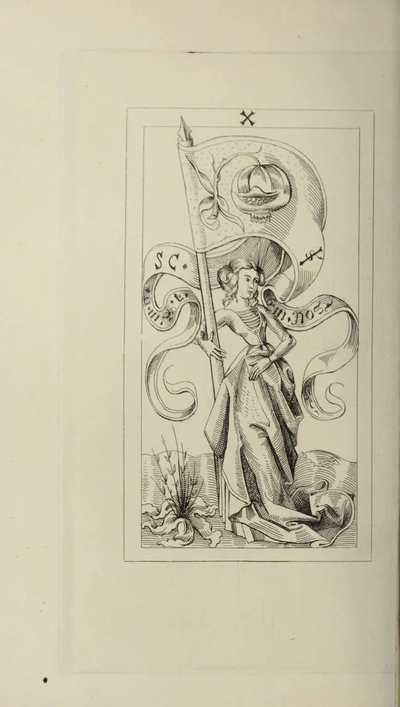 An illustration from Facts and speculations on the origin and history of playing cards, 1848, leaf 286