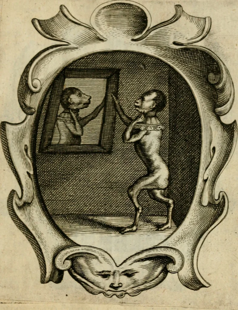 An illustration from Faems Weer-galm der Neder-duytsche poësie, 1670, leaf 90