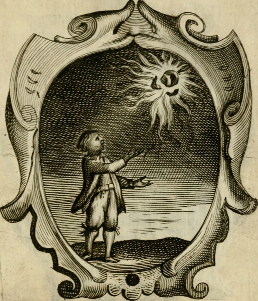 An illustration from Faems Weer-galm der Neder-duytsche poësie, 1670, leaf 94