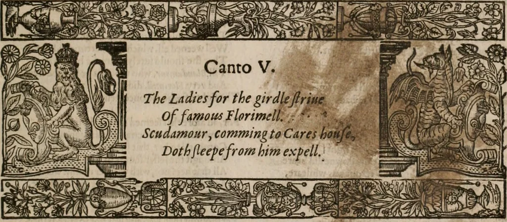 An illustration from The faerie queene : disposed into XII bookes, fashioning twelue morall vertues, 1609, leaf 214