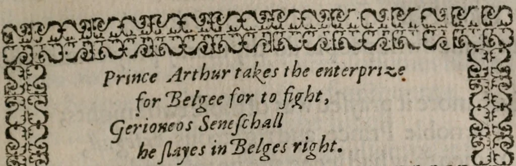 An illustration from The faerie queene : Disposed into twelue bookes, fashioning XII. morall vertues, 1596, leaf 312