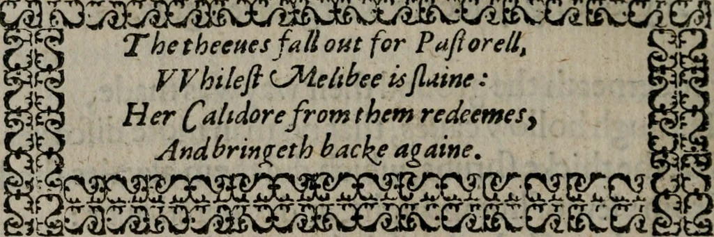 An illustration from The faerie queene : Disposed into twelue bookes, fashioning XII. morall vertues, 1596, leaf 495