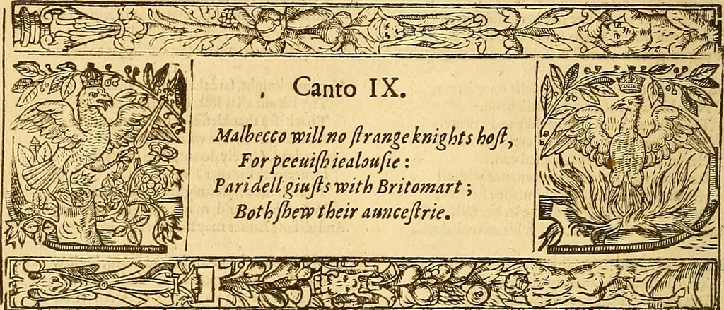 An illustration from The faerie qveene, disposed into XII. bookes, : fashioning twelue morall vertues, 1609, leaf 175