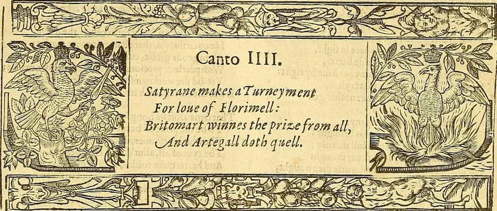 An illustration from The faerie qveene, disposed into XII. bookes, : fashioning twelue morall vertues, 1609, leaf 214