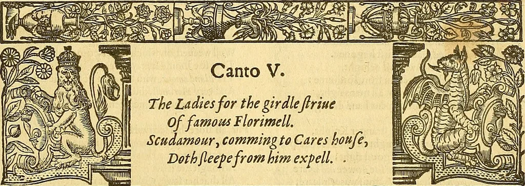 An illustration from The faerie qveene, disposed into XII. bookes, : fashioning twelue morall vertues, 1609, leaf 218