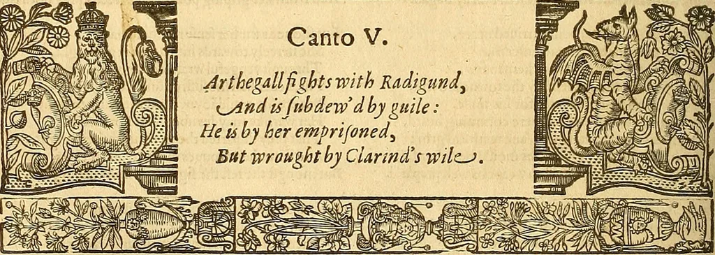 An illustration from The faerie qveene, disposed into XII. bookes, : fashioning twelue morall vertues, 1609, leaf 273
