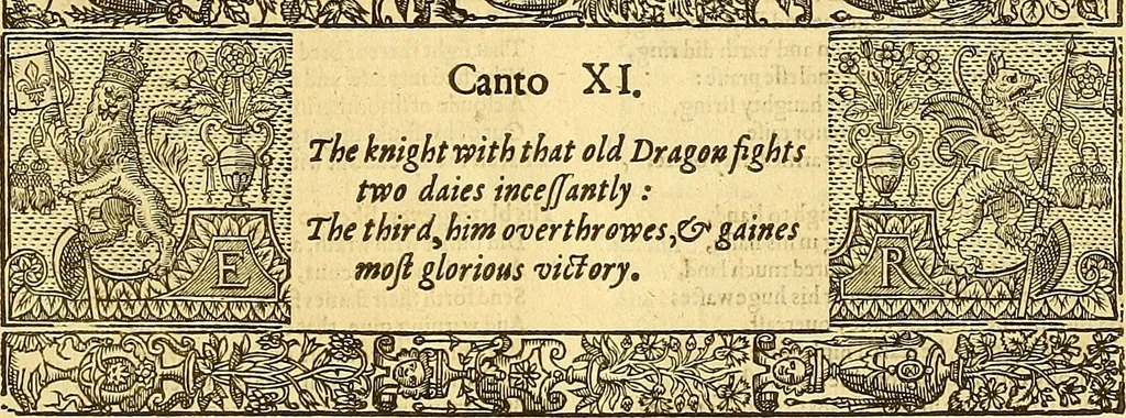 An illustration from The faerie qveene, disposed into XII. bookes, : fashioning twelue morall vertues, 1609, leaf 58