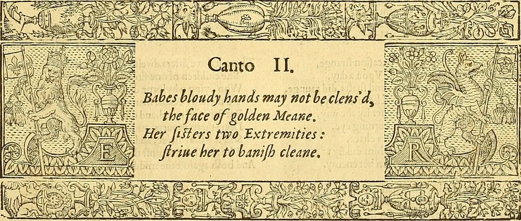 An illustration from The faerie qveene, disposed into XII. bookes, : fashioning twelue morall vertues, 1609, leaf 74