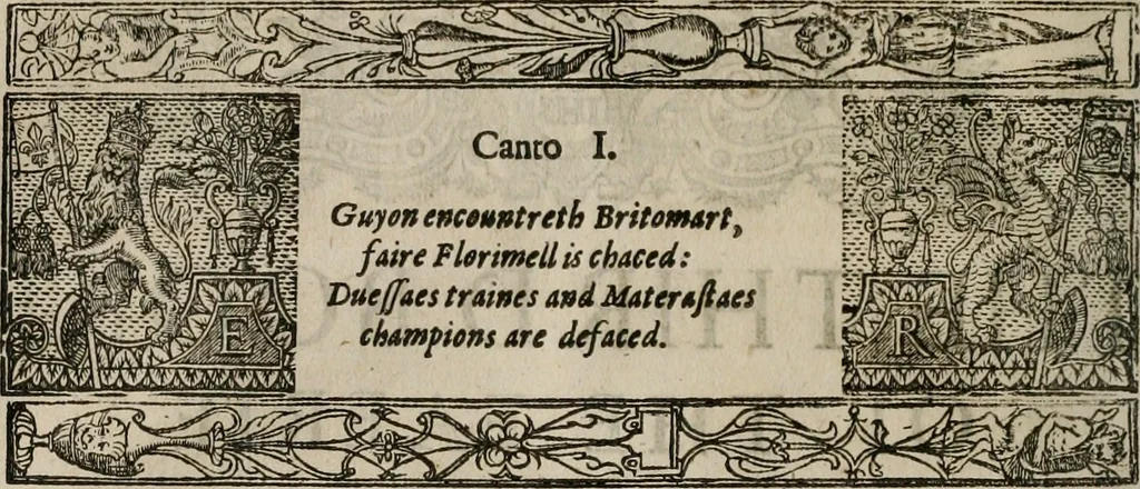 An illustration from The faerie qveen : The shepheards calendar : together with the other works of England's arch-poët, 1611, leaf 131