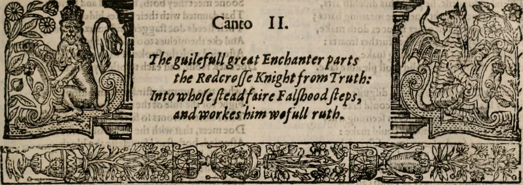 An illustration from The faerie qveen : The shepheards calendar : together with the other works of England's arch-poët, 1611, leaf 14