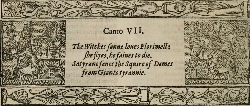 An illustration from The faerie qveen : The shepheards calendar : together with the other works of England's arch-poët, 1611, leaf 163