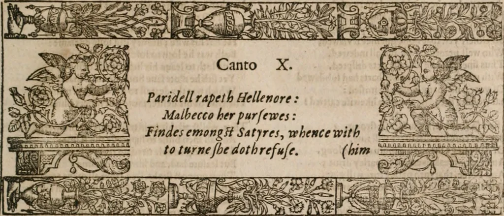 An illustration from The faerie qveen : The shepheards calendar : together with the other works of England's arch-poët, 1611, leaf 178
