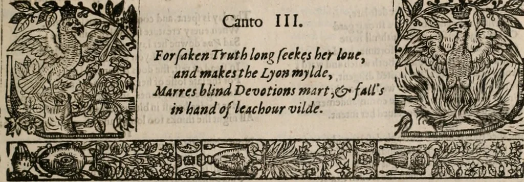 An illustration from The faerie qveen : The shepheards calendar : together with the other works of England's arch-poët, 1611, leaf 18