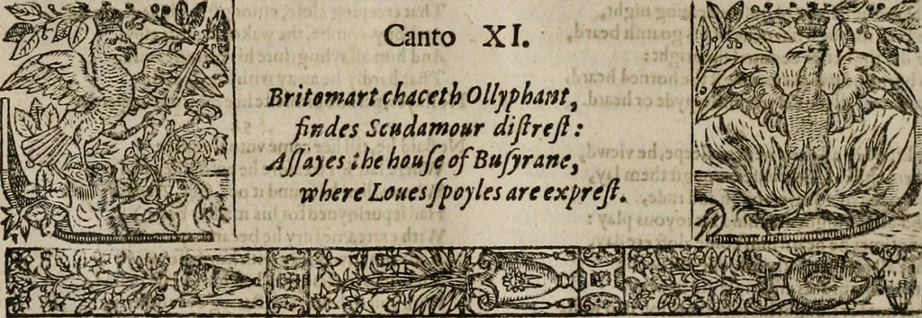An illustration from The faerie qveen : The shepheards calendar : together with the other works of England's arch-poët, 1611, leaf 183