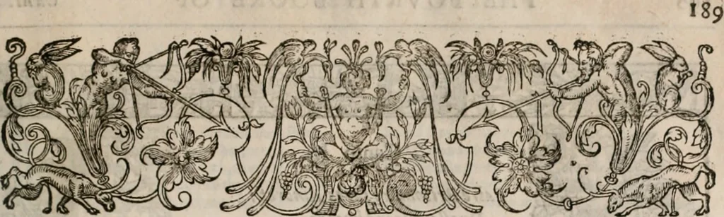 An illustration from The faerie qveen : The shepheards calendar : together with the other works of England's arch-poët, 1611, leaf 196