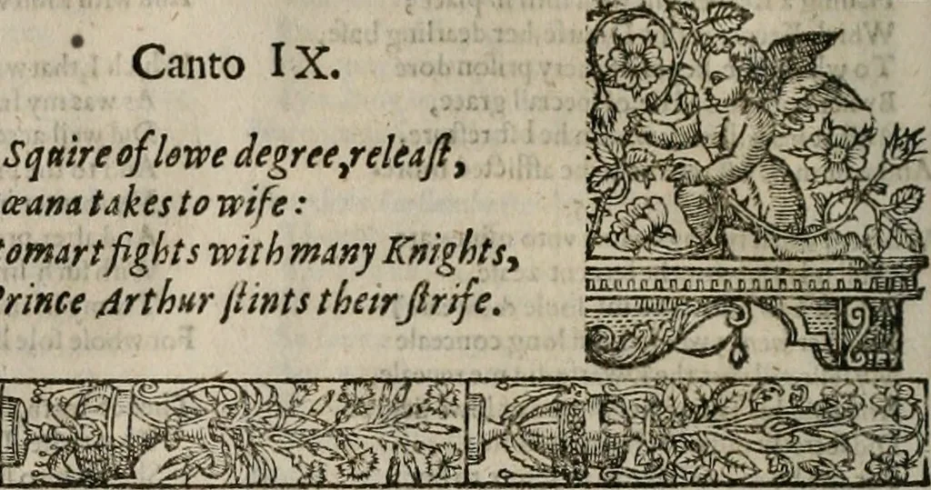An illustration from The faerie qveen : The shepheards calendar : together with the other works of England's arch-poët, 1611, leaf 235