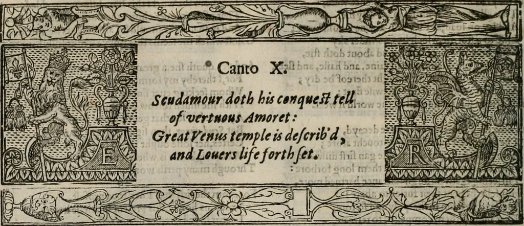 An illustration from The faerie qveen : The shepheards calendar : together with the other works of England's arch-poët, 1611, leaf 239