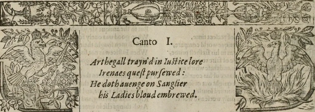 An illustration from The faerie qveen : The shepheards calendar : together with the other works of England's arch-poët, 1611, leaf 255