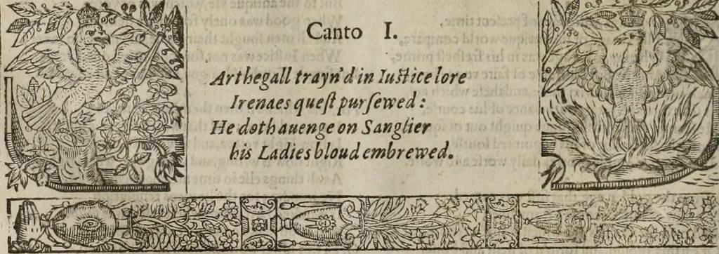 An illustration from The faerie qveen : The shepheards calendar : together with the other works of England's arch-poët, 1611, leaf 255